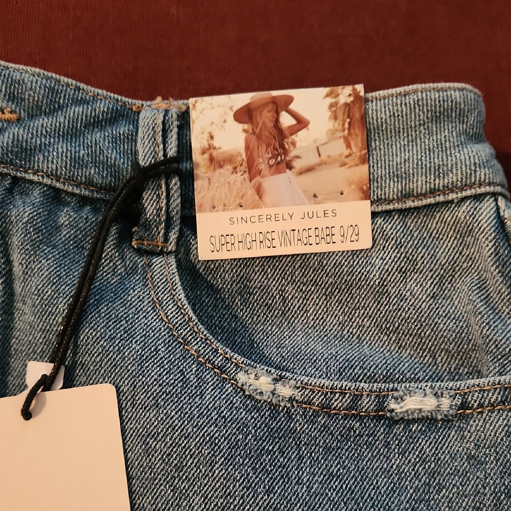 Sincerly Jules Women's Jean Super High-Rise Vintage Babe Shorts